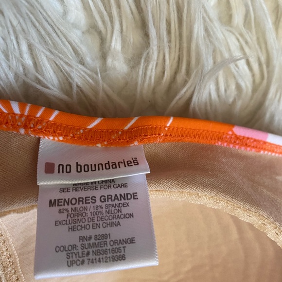 NO BOUNDARIES KIDS girls floral tropical bikini size medium gold condition! - Picture 11 of 13